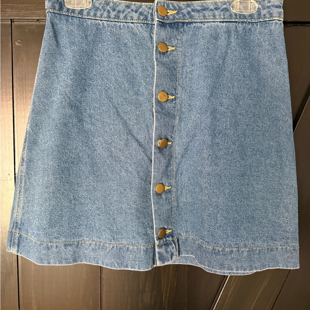 American Apparel Blue A-Line Denim Skirt
